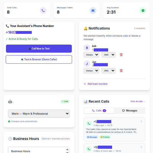 Upper Valley Solutions Dashboard